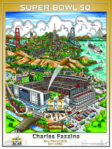 Charles Fazzino NFL: Super Bowl 50: San Francisco (Poster) - Signed